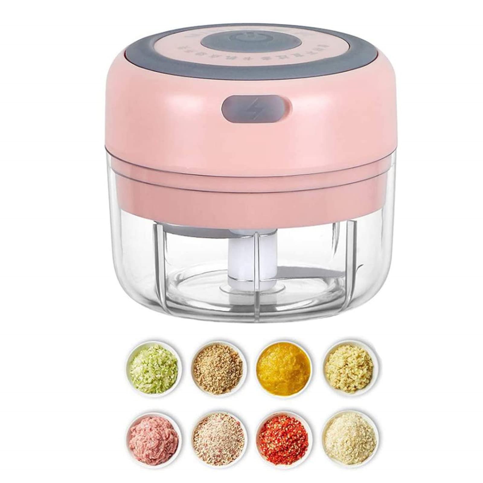 Electric Mini Garlic Mincer, 100ML USB Vegetable Onion Chopper, Portable Small Food Processor for Ginger, Chili, Vegetables