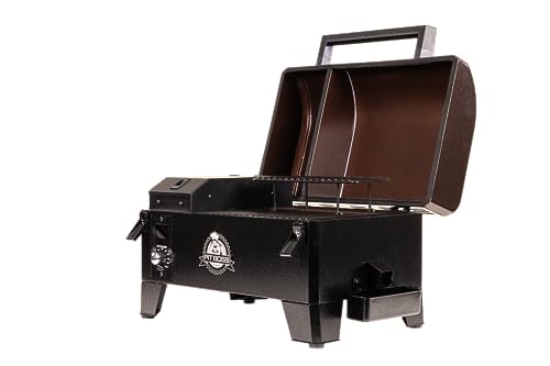 PIT BOSS 10697 Table Top Wood Grill With Temperature Control, Mahogany