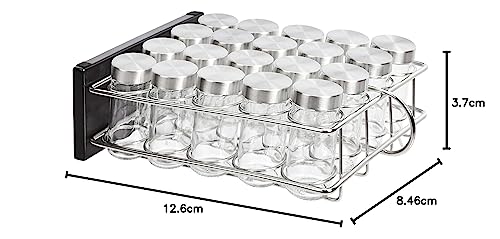 Amazon Basics 20 Jars Spice Organizer Rack, Silver