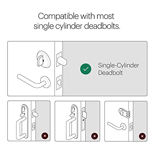 August Home, Silver Wi-Fi Connected Smart Keyless Entry Door Lock, Electronic Door Lock Fits Your Existing Deadbolt in Minutes, ‎ ‎AUG-SL05-M01-S01