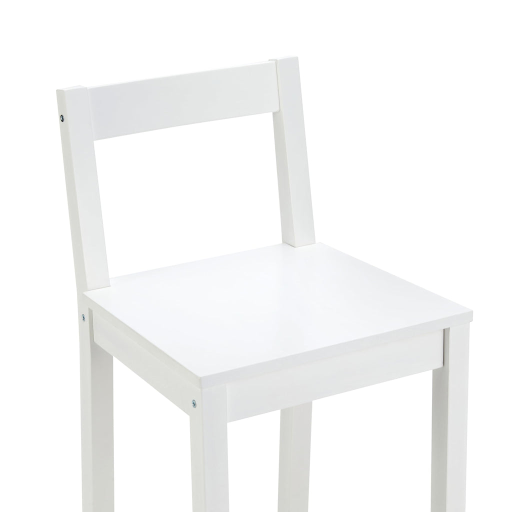 Amazon Basics Wooden Bar Stool with Backrest 24", White, Set of 2