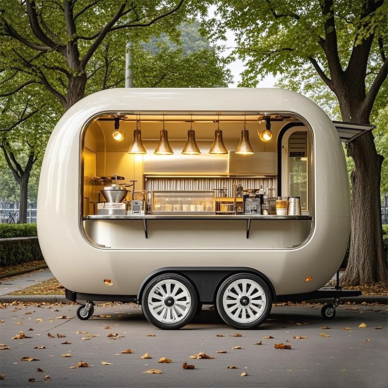 Commercial Mobile Food Truck Trailer, Food Truck Bicycle, Ice Cream Truck, Stall Truck, Outdoor Cart Equipped with Kitchen Utensils