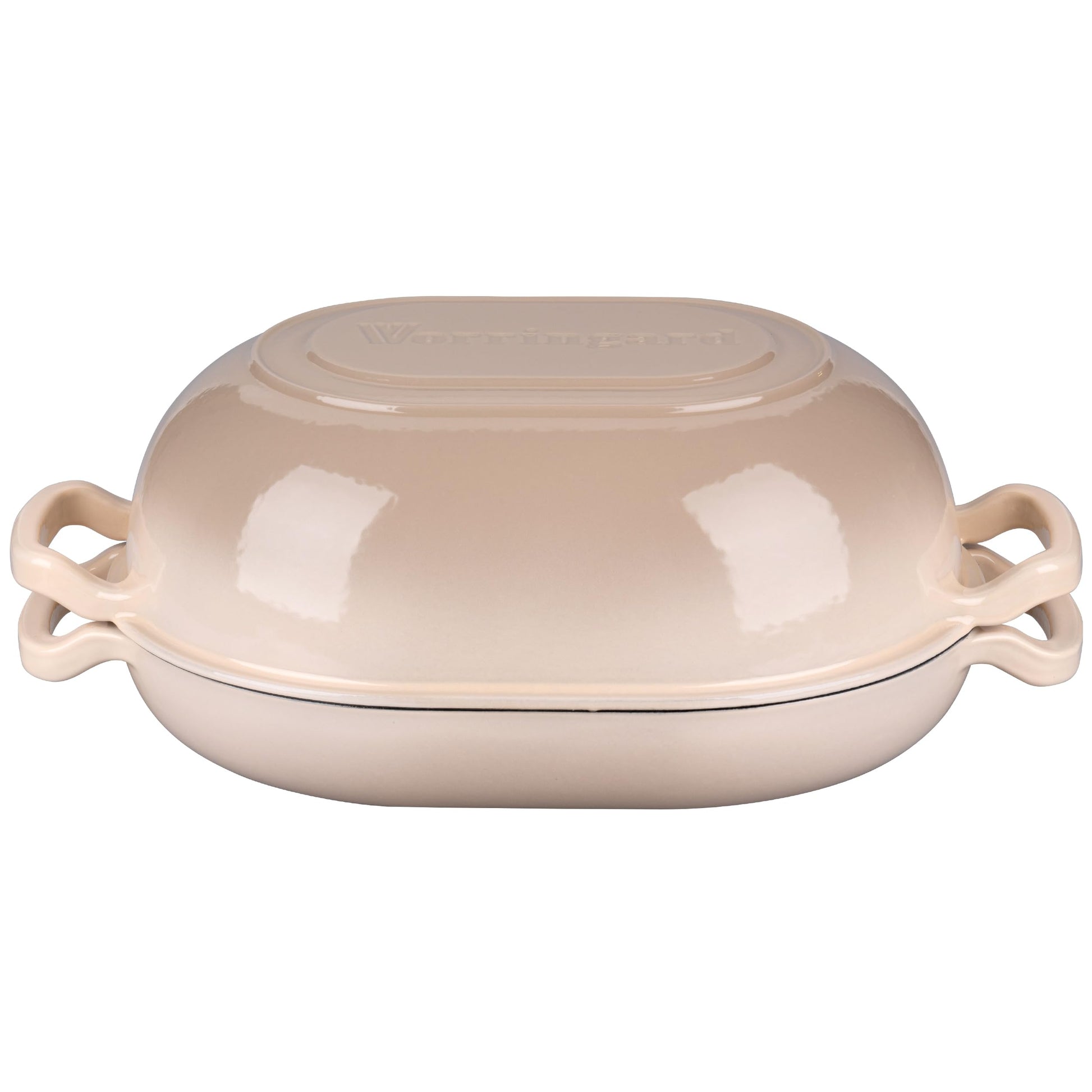 VORRINGARD Enameled Cast Iron Sourdough Bread Oven, Dutch Oven, Loaf Cast Iron Bread Pan for Homemade Bread Baking, Meatloaf Pan with Lid, 5QT, Latte
