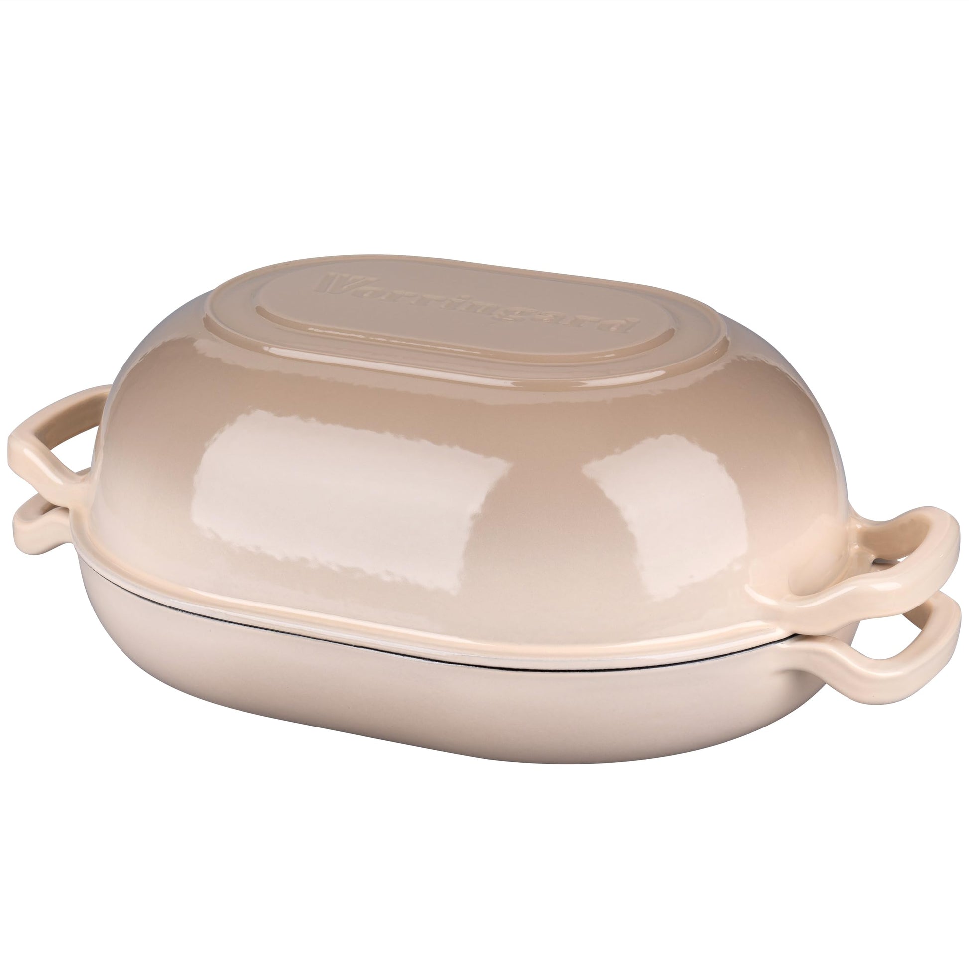 VORRINGARD Enameled Cast Iron Sourdough Bread Oven, Dutch Oven, Loaf Cast Iron Bread Pan for Homemade Bread Baking, Meatloaf Pan with Lid, 5QT, Latte