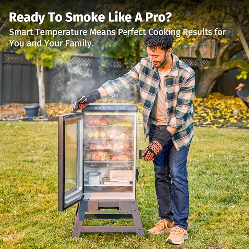 EAST OAK Ridgewood Pro 30" Electric Smoker | Built-in Meat Probe & Elevated Stand for Outdoors | Up to 6× Longer Smokes, Adjustable Side Chip Loader | Smoke More with 725 sq in Cooking Area