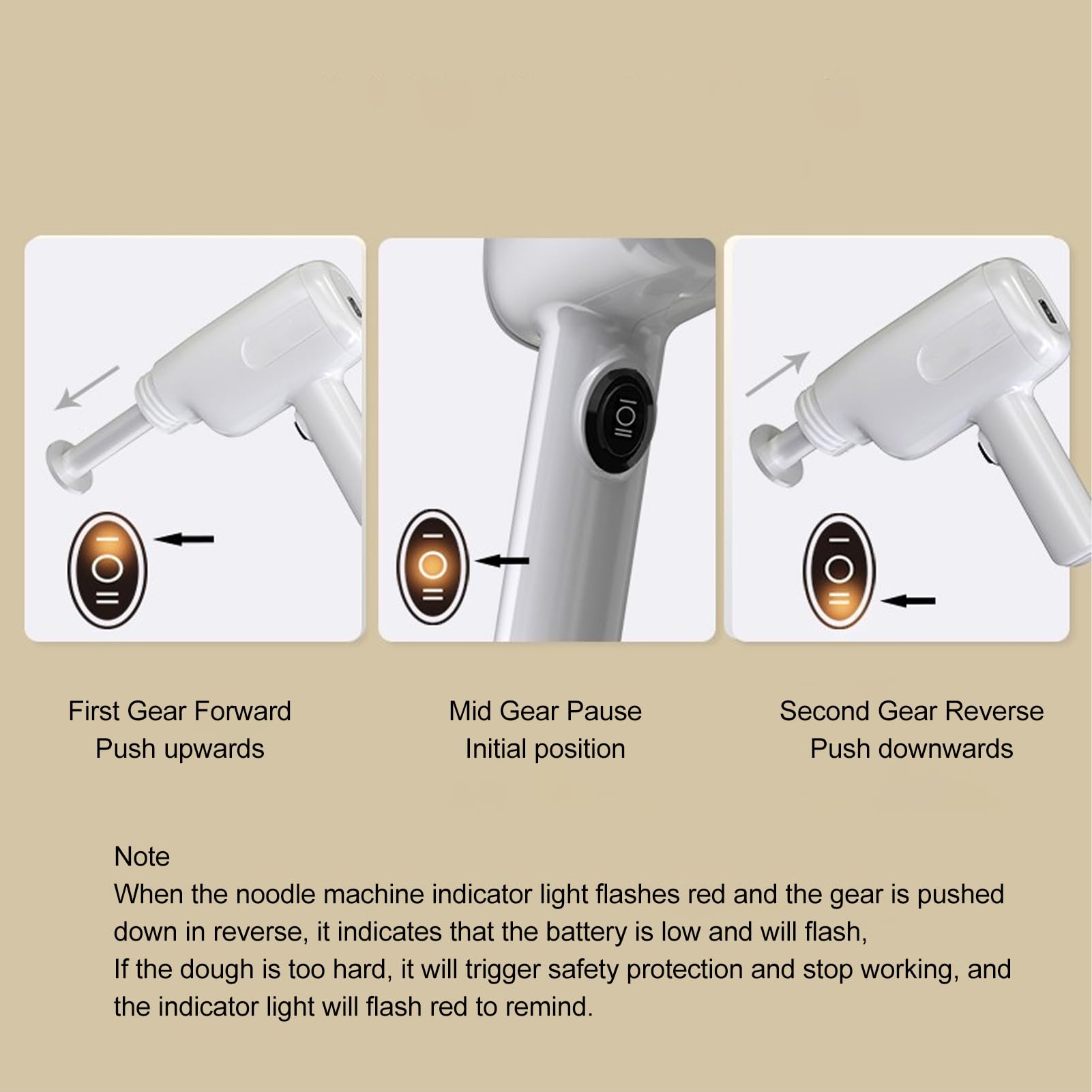Handheld Electric Pasta Maker Electric Noodle Maker High Efficiency Handheld Press Pasta Machine with 6 Molds for Home
