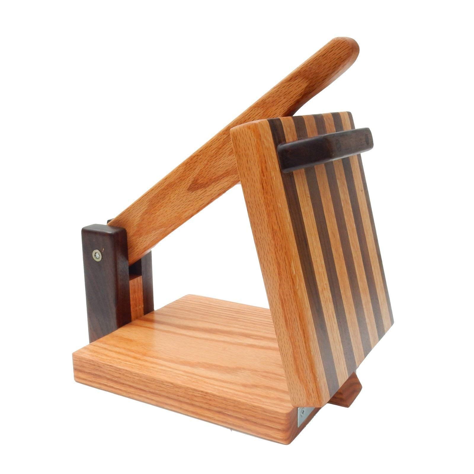Central Coast Woodworks Tortilla Press - Red Oak & Walnut- 8 inch Wooden Tortilla Press, Hardwood Tortilla Maker, Square Wood Flour Tortilla Press for Mexican Tortillas Roti Burrito, Tacos, Patacones