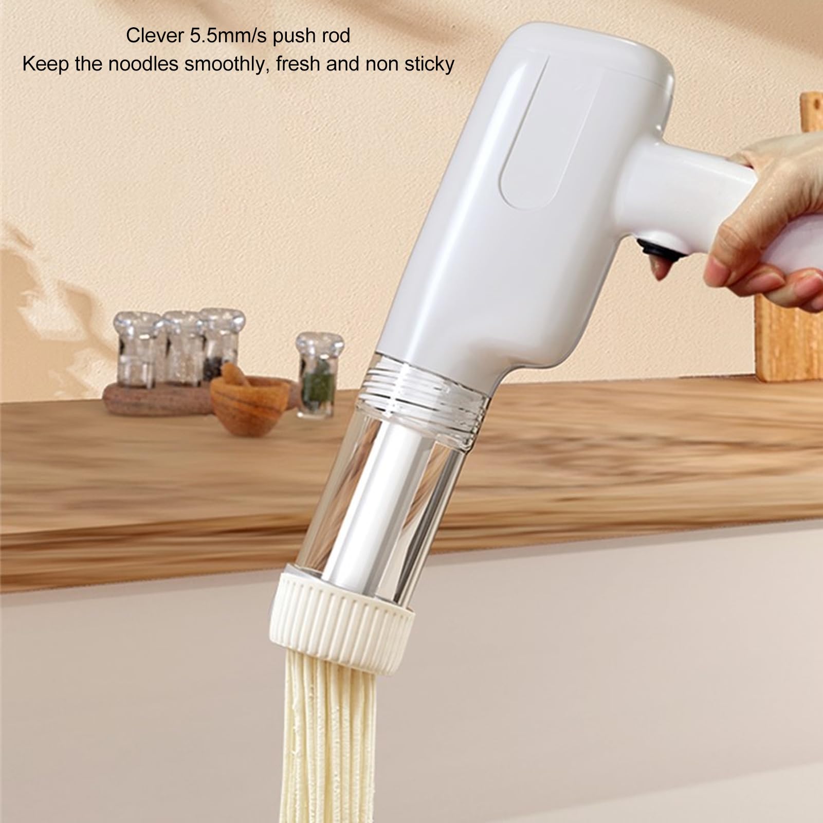 Handheld Electric Pasta Maker Electric Noodle Maker High Efficiency Handheld Press Pasta Machine with 6 Molds for Home