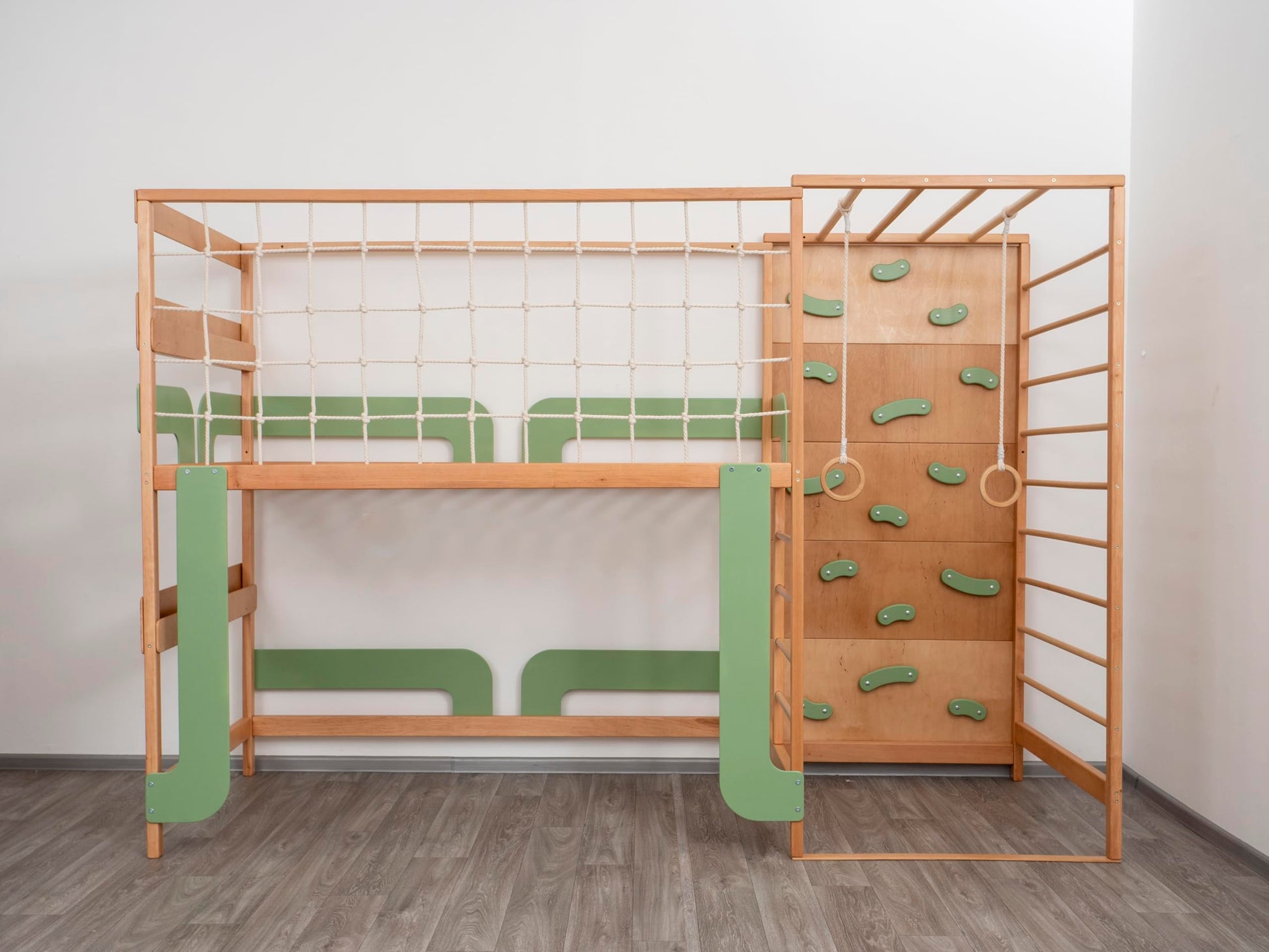 BUSYWOOD Montessori Bed Twin - Kids Floor Bed - Kids Bunk Beds - Montessori Floor Bed - Twin Floor Bed Frame - Toddler Montessori Bed - Jungle Gym Bed - Climbing Bed Frame