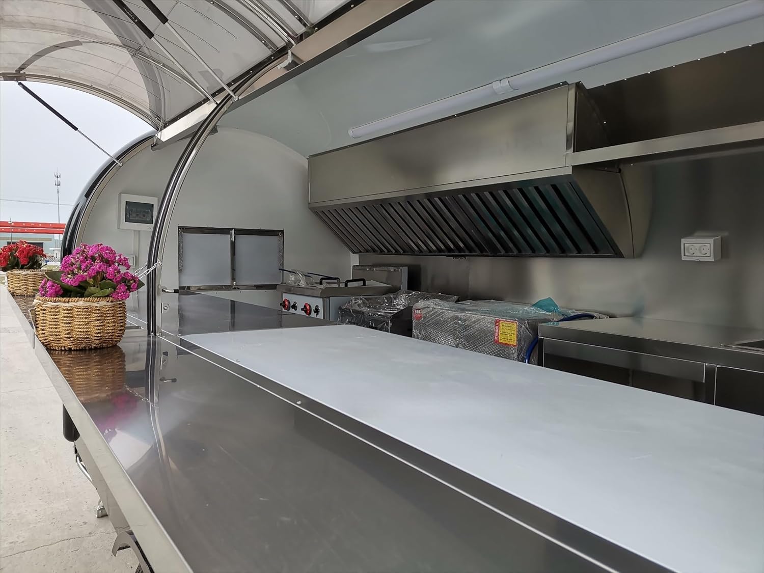 Commercial Mobile Food Truck Trailer, Food Truck Bicycle, Ice Cream Truck, Stall Truck, Outdoor Cart Equipped with Kitchen Utensils