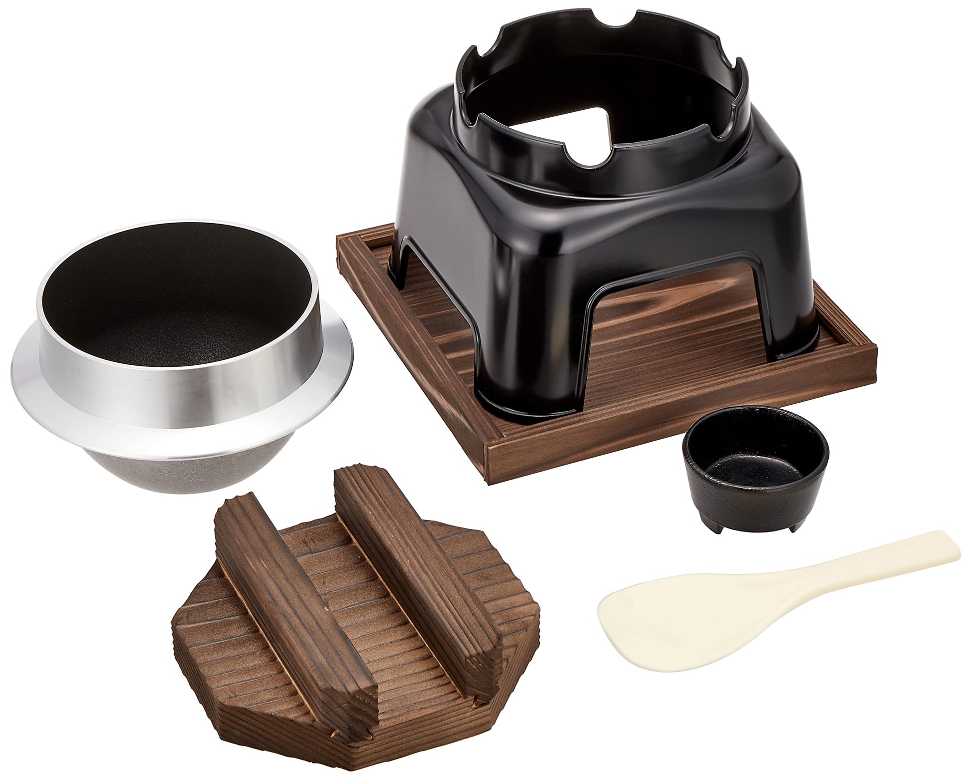Endoshoji TKG QKM51 Tabletop Rice Pot, Fluorine Processed Pot Set, 1 Cooking, Fluorine Processed, Non-Stick, Delicious and Easy to Serve Rice, Can Be Used for Outdoor Use, Commercial Use