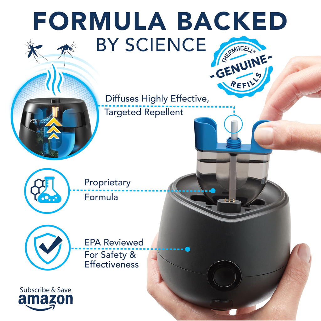 Thermacell Mosquito Rechargeable Repeller Refills; Compatible with Thermacell E-Series & Radius Only; 20 Foot Mosquito Protection Zone; Bug Spray Alternative; Scent Free; No Candle or Flame