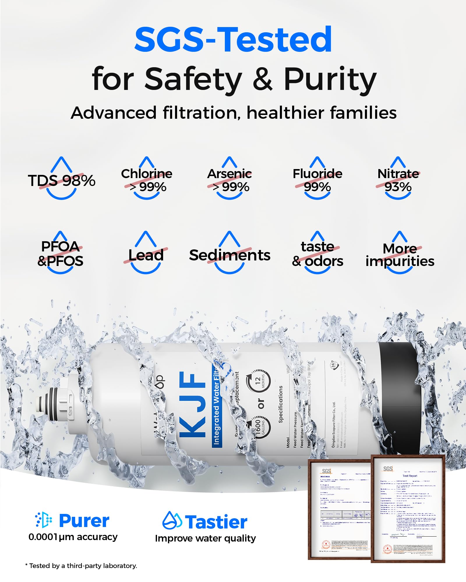 Waterdrop Reverse Osmosis System, Instant Hot Water Dispenser, 600 GPD, Reduce PFAS, Tankless, 2:1 Pure to Drain, Under Sink, TDS Reduction, Smart LED Faucet, Hot and Cold Water Dispenser Faucet