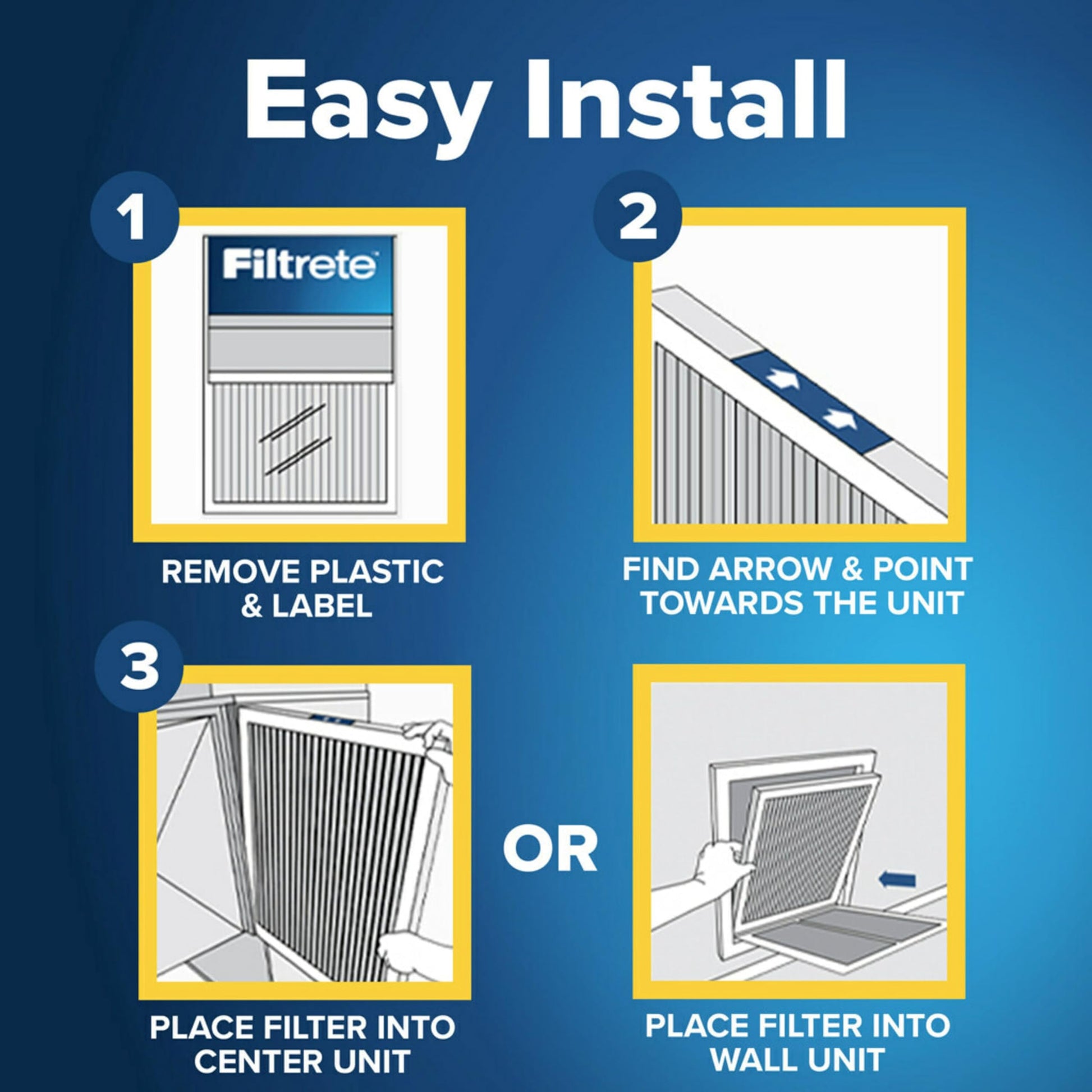 Filtrete 16x20x1 AC Furnace Air Filter, MERV 8, MPR 700, Tough on Pollen, Easy on Airflow, 3-Month Pleated 1-Inch Electrostatic Air Cleaning Filter, 4-Pack (Actual Size 15.688 x 19.688 x 0.78 in)